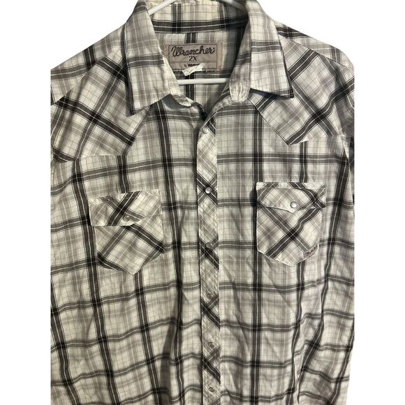 Wrangler  Western shirt Mens  sz 2x  short sleeve Pear snap - Picture 2 of 4